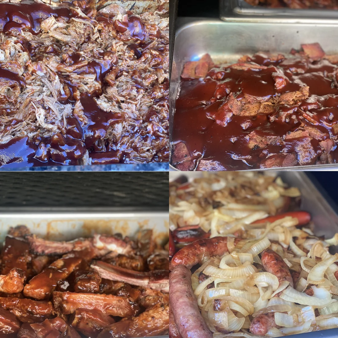 A selection of Papa Eddie’s barbecue meats for catering