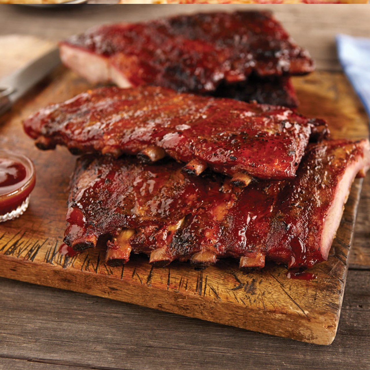 Glazed barbecue ribs