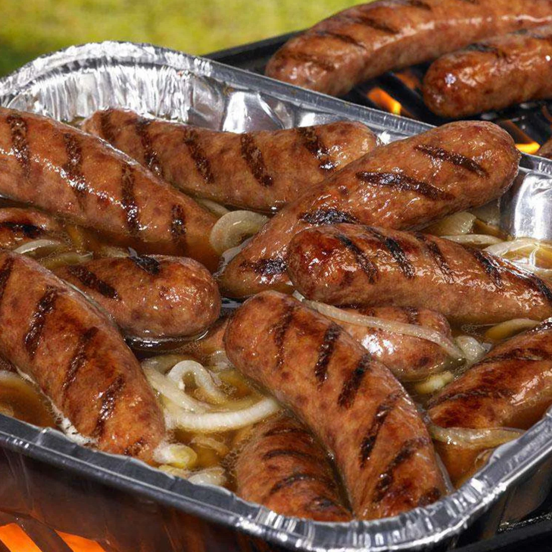Grilled bratwurst